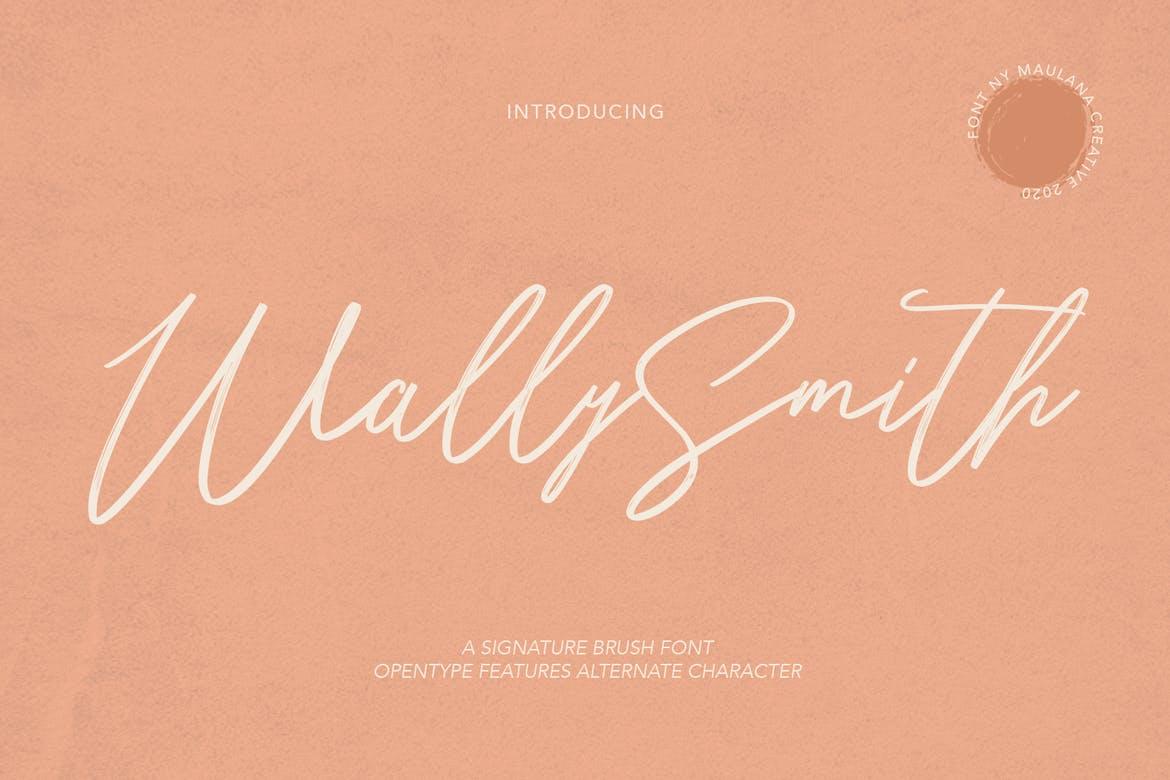 Wally Smith Signature Brush Font