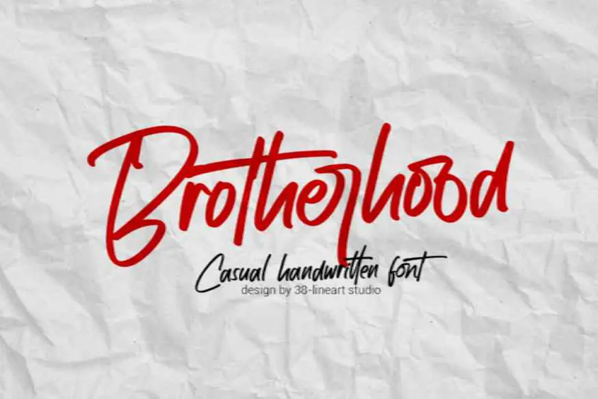 Brotherhood Casual Handwritten Font