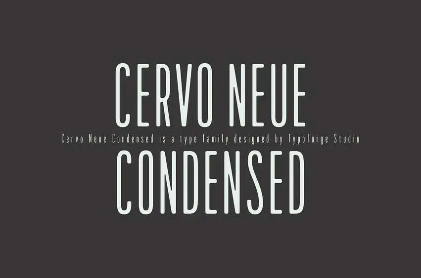 Cervo Neue Condensed Font Family