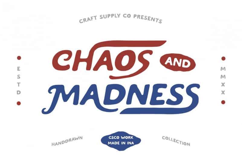 Chaos and Madness Display Font