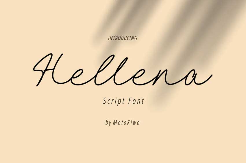 Hellena Script Font