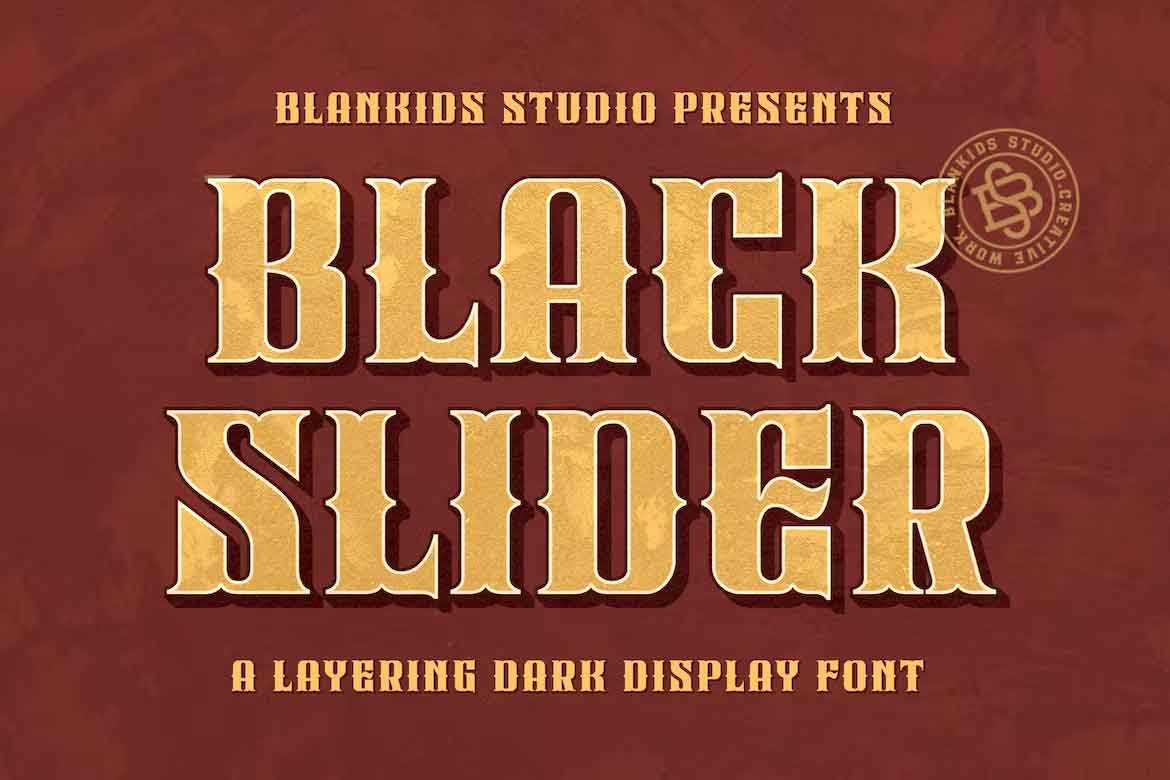Black Slider Font
