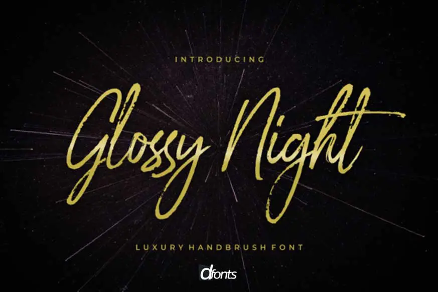 Glossy Night Font