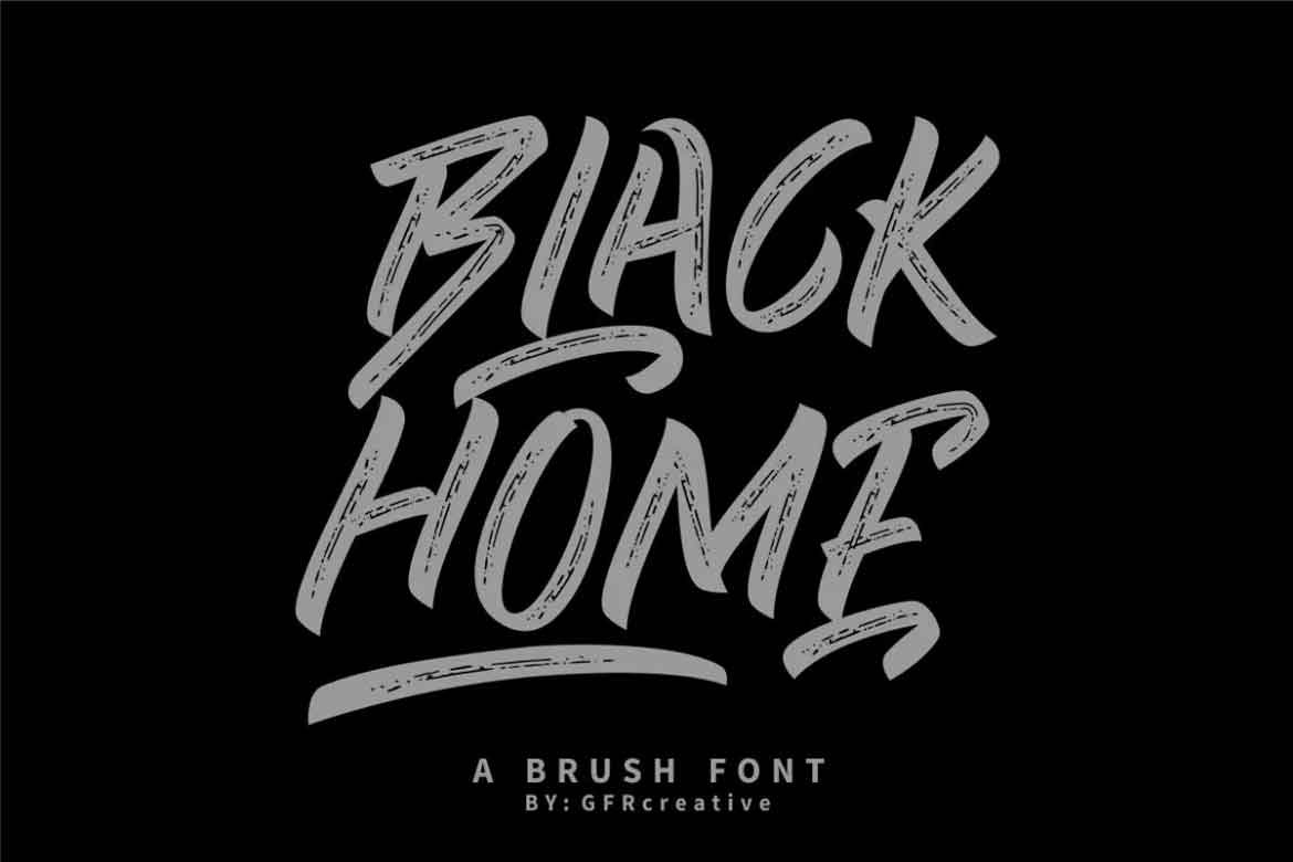 Black Home Font