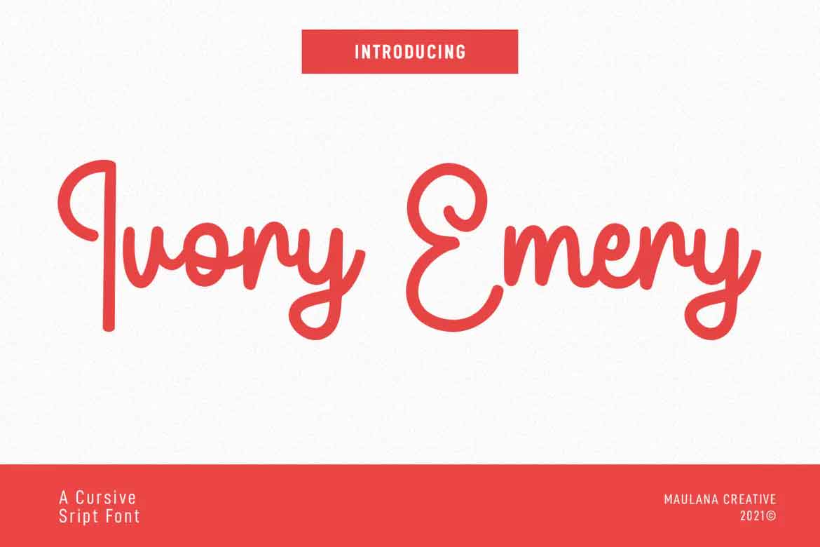 Ivory Emery Script Font