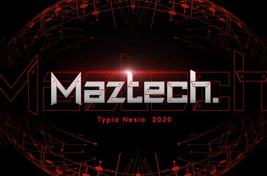Maztech - Military Technology Font