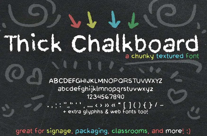 Thick Chalkboard Font