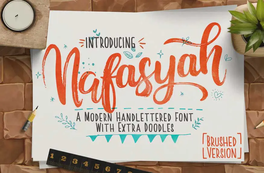 Nafasyah Brushed Font