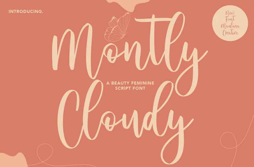 Montly Cloudy Font