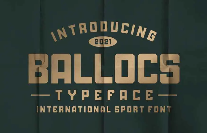 BALLOCS Font