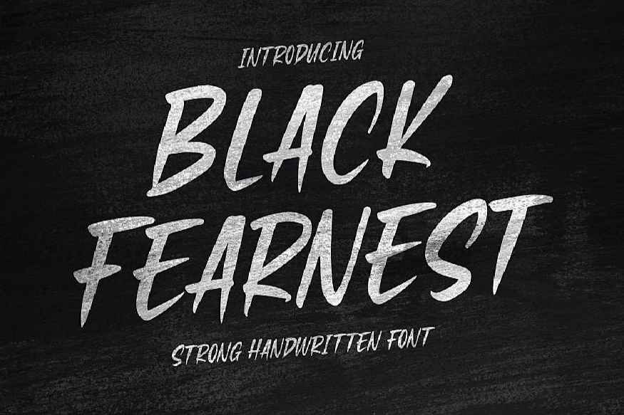 Black Fearnest - Strong Handwritten Font