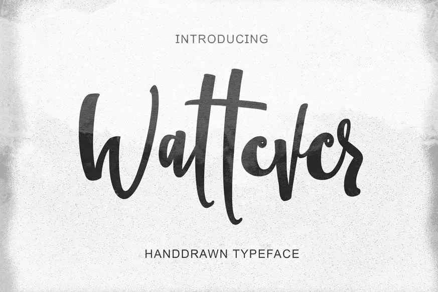 Wattever Handdrawn Typeface