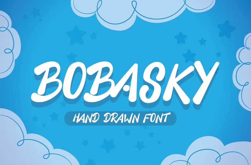 Bobasky - Unique Hand Drawn Font