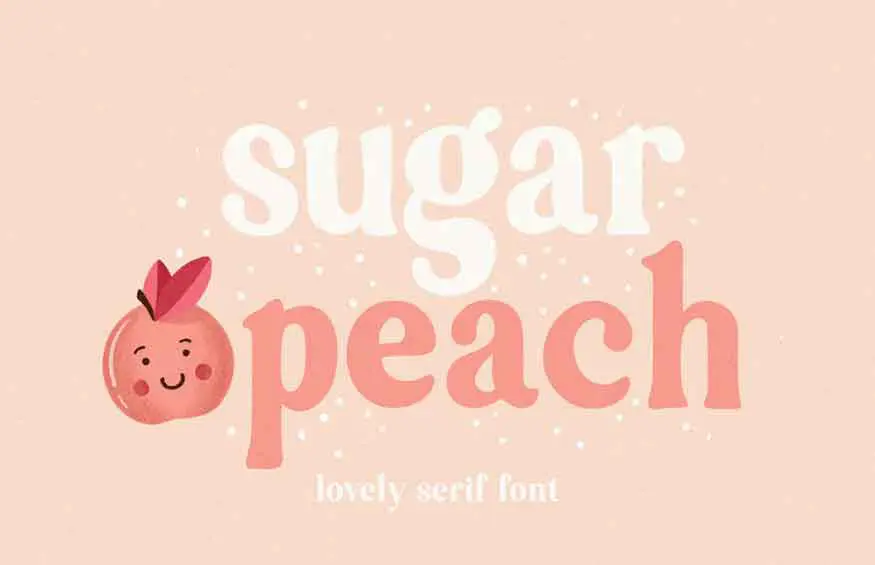 Sugar Peach Serif Font