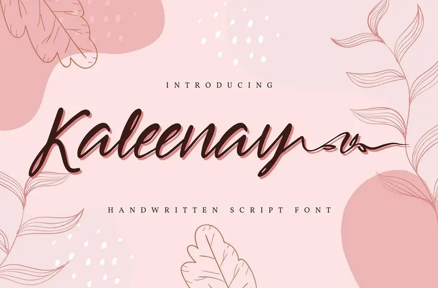 Kaleenay | Handwritten Script Font