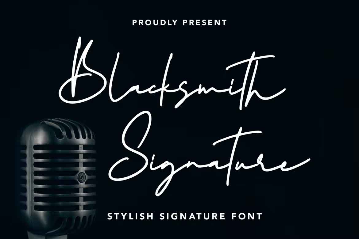 Blacksmith Signature Font