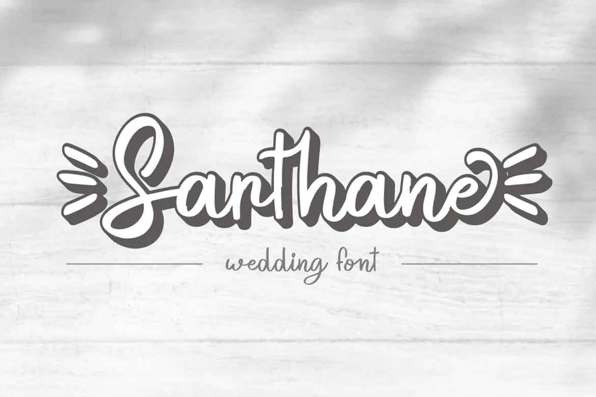 Sarthane Wedding Font