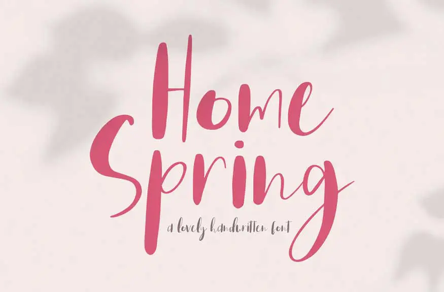 Home Spring Font