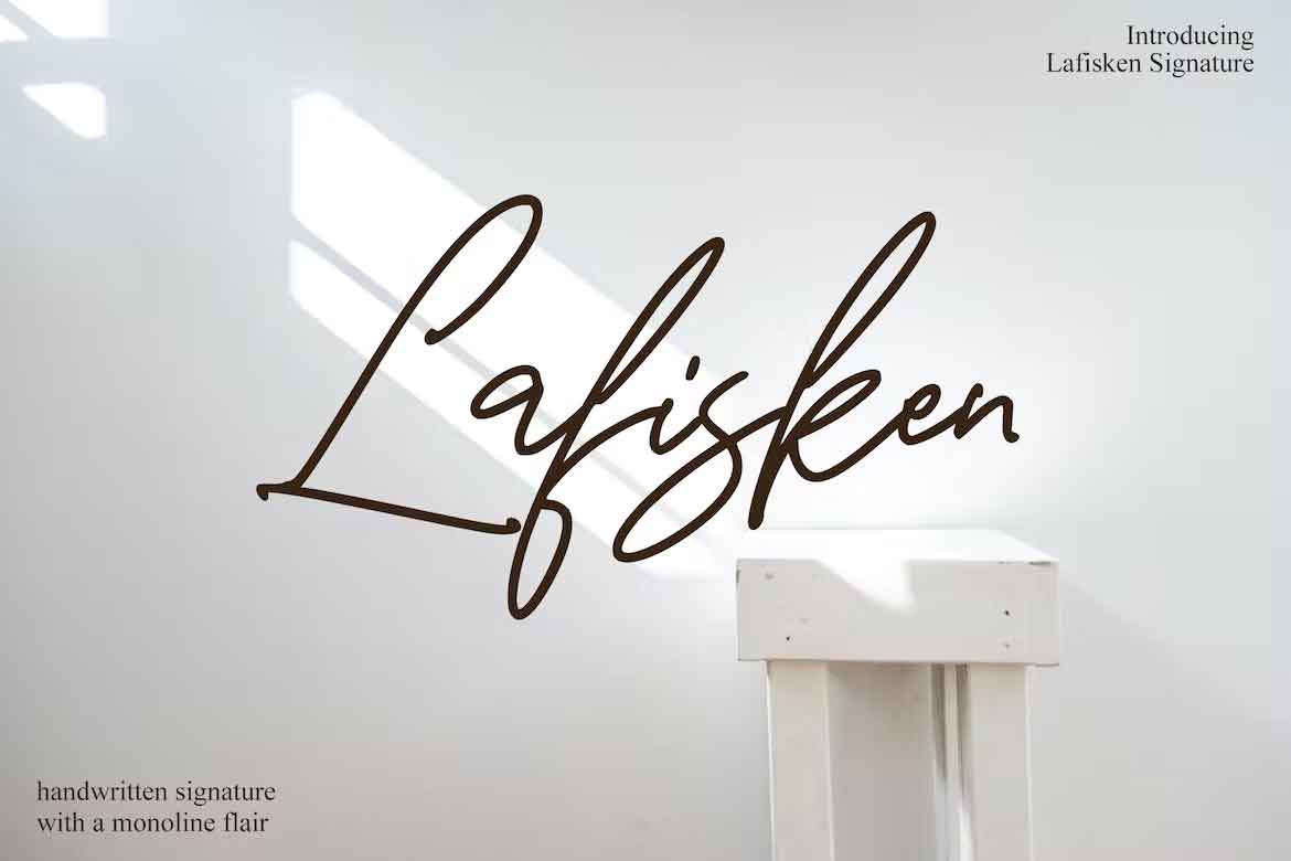 Lafisken Signature Font