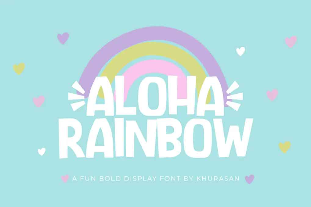 Aloha Rainbow Font