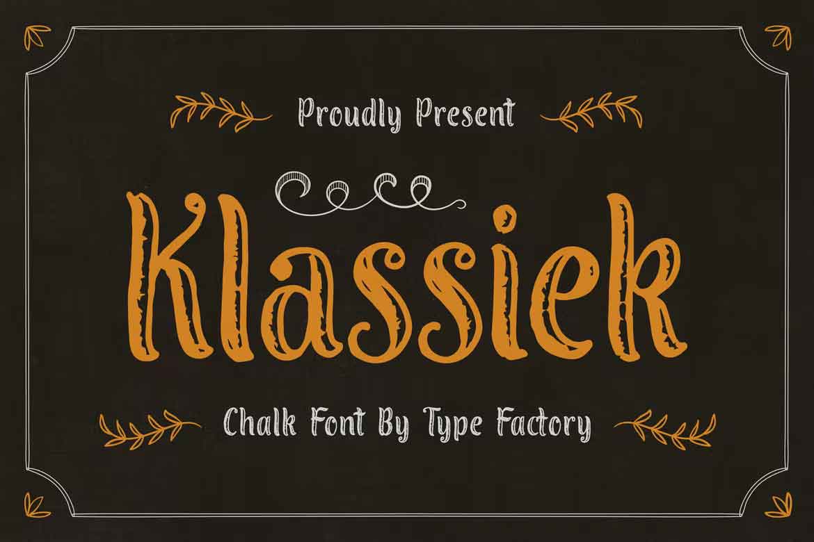 Klassiek – Chalk Font