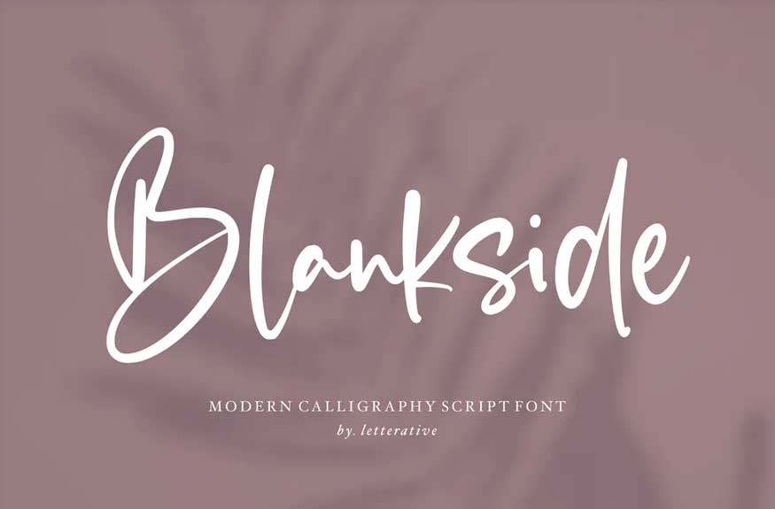 Blankside Script Font
