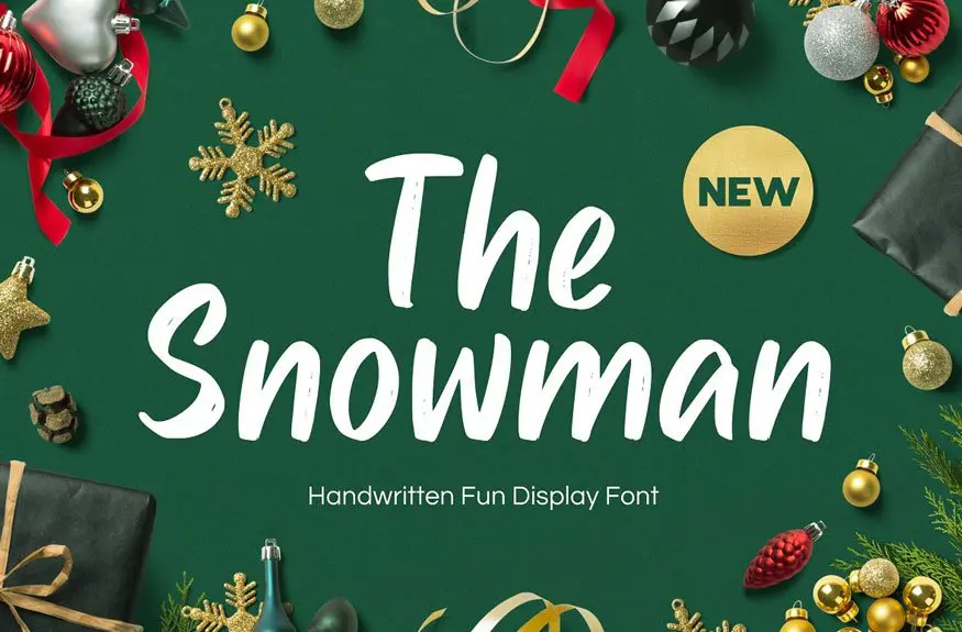 Snowman - Handwritten Fun Font