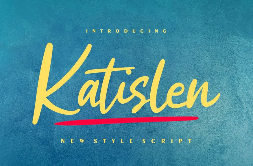 Katislen | New Style Script Font