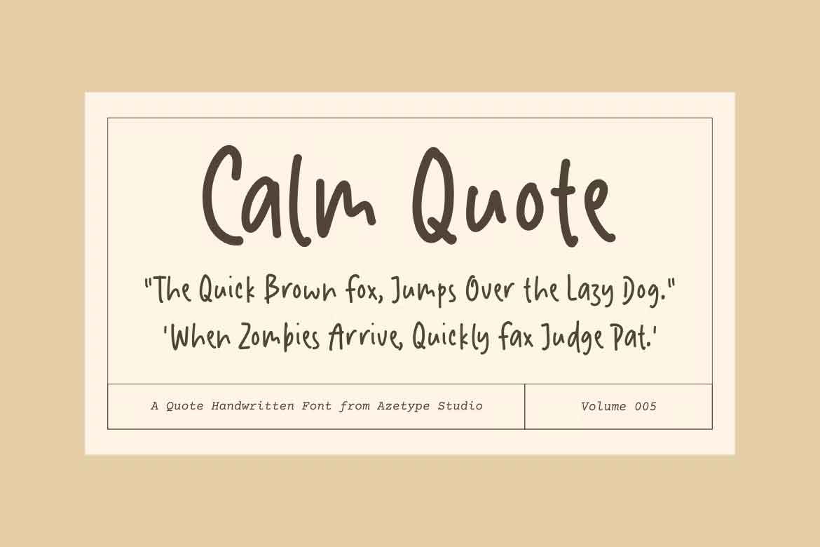 Calm Quote Font