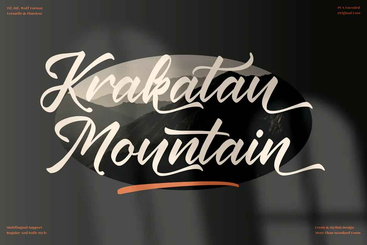 Krakatau Mountain Font