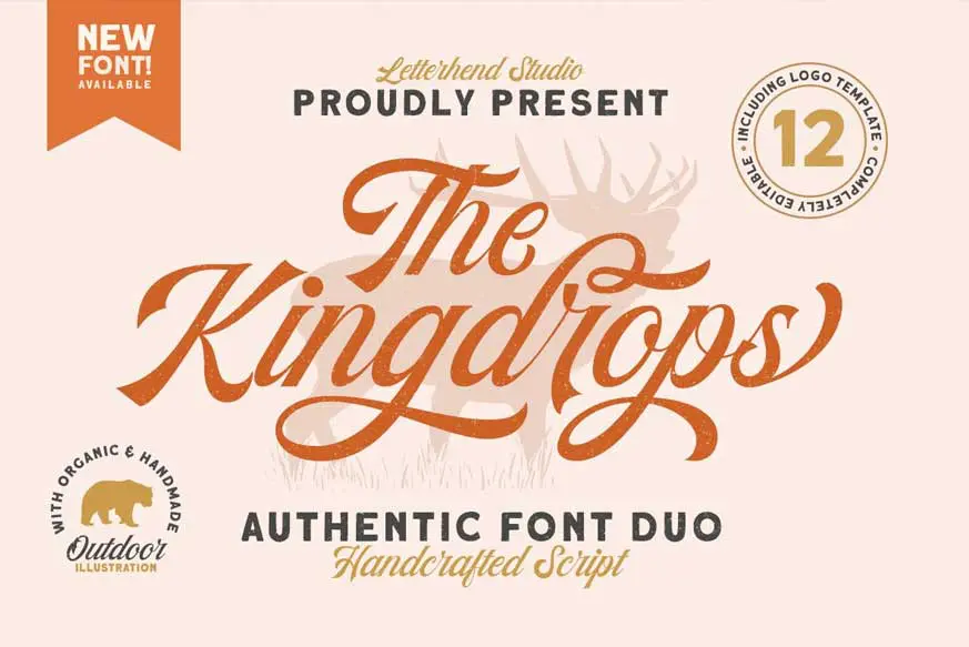 The Kingdrops - Font Duo & Logos