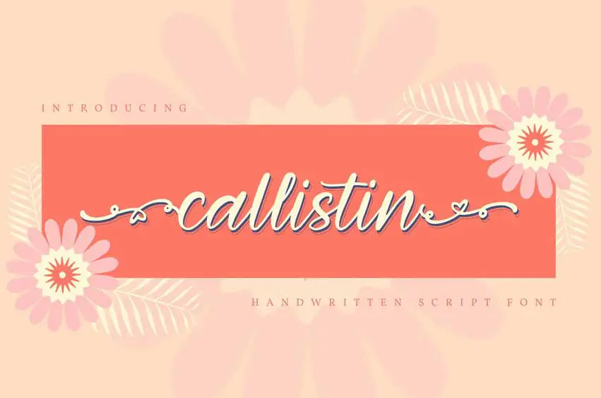 Callistin | Handwritten Script Font