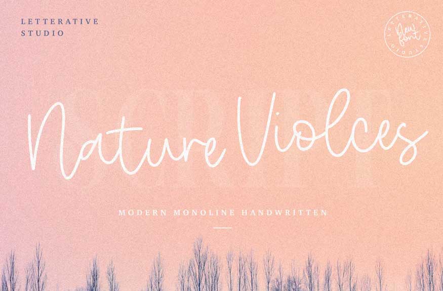 Nature Violces Script Font