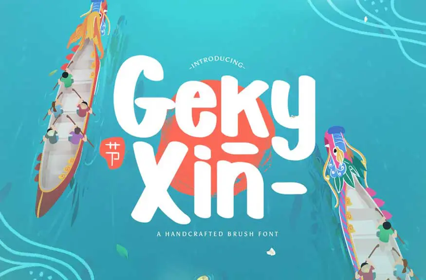 Geky Xin - Playful Display Font