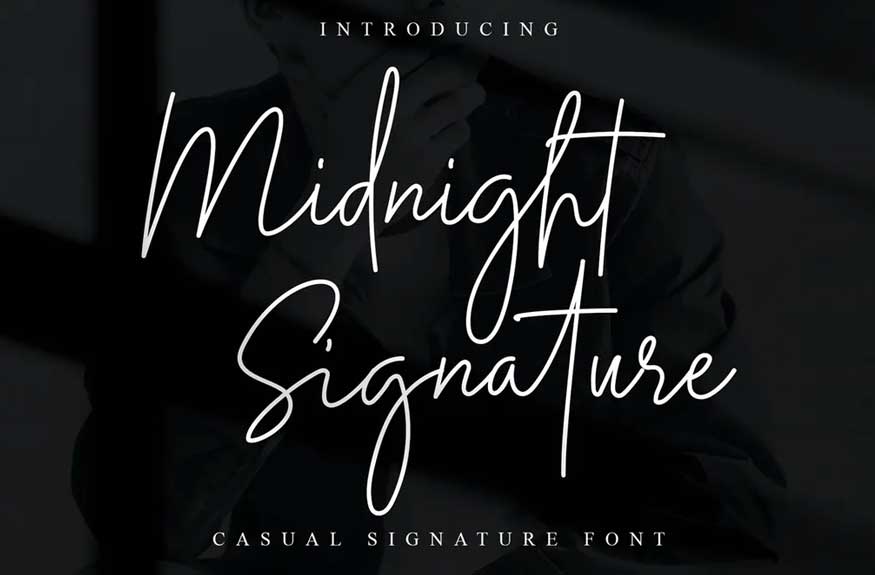 Midnight Signature Font