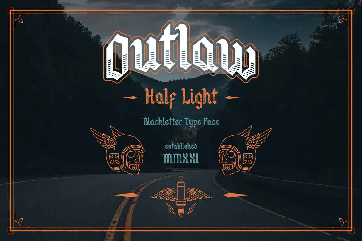 Outlaw Half-Light Font