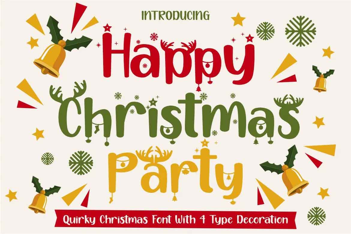 Happy Christmas Party Font