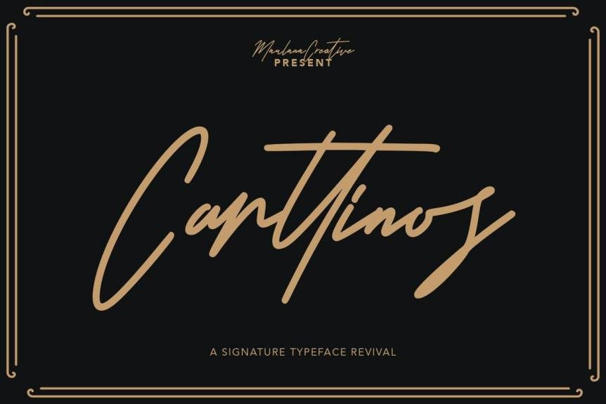 Carttinos Signature Typeface