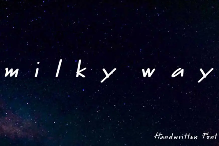 Milky Way Font