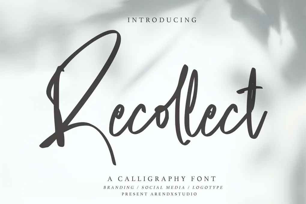 Recollect - Calligraphy Font