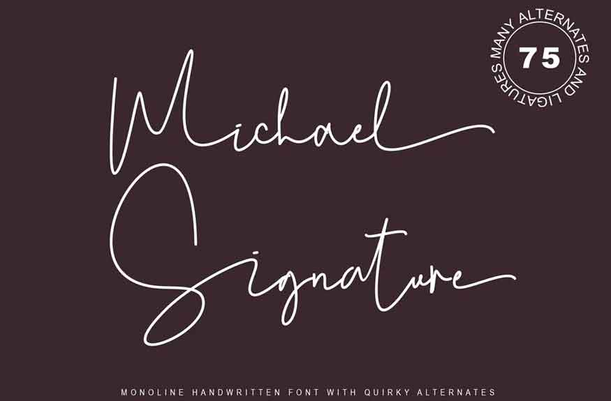 Michael Signature Font