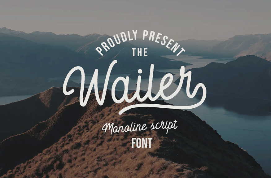 Wailer Monoline Script Font