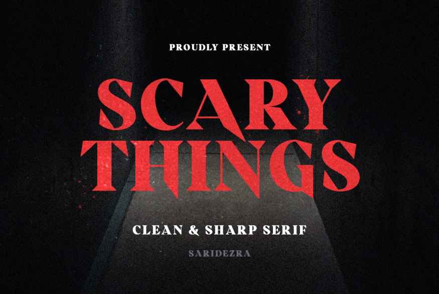 Scary Things - Sharp & Creepy Serif