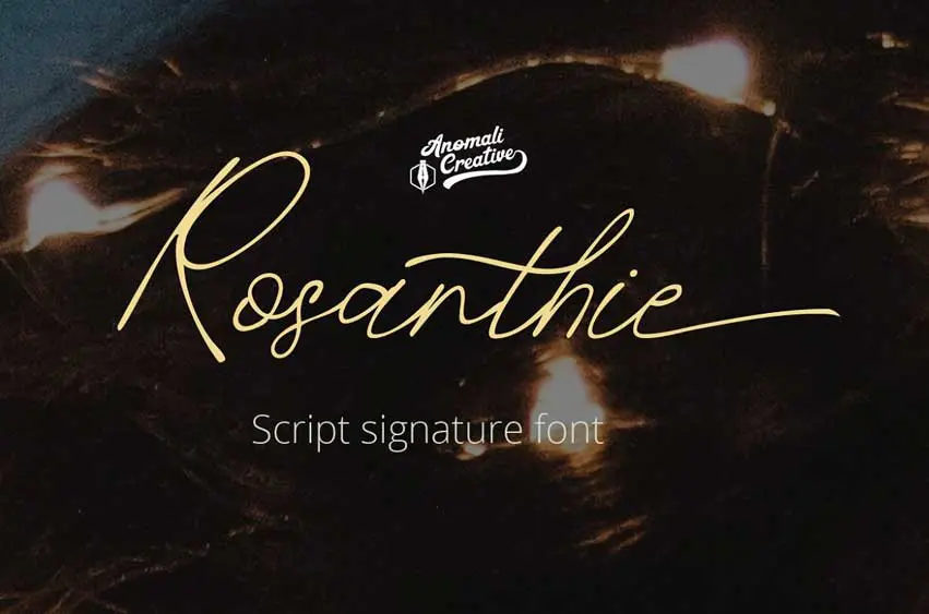 Rosanthie Signature Script Font