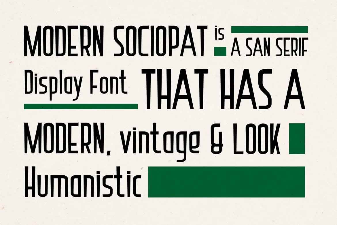 Modern Sociopath Font