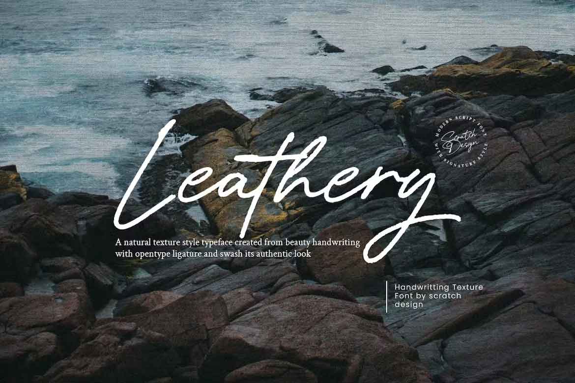 Leathery Font