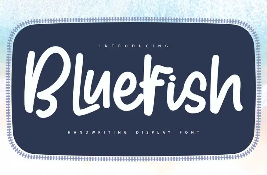Bluefish | Handwriting Display Font