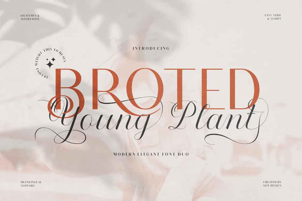 Broted Young Plant Font