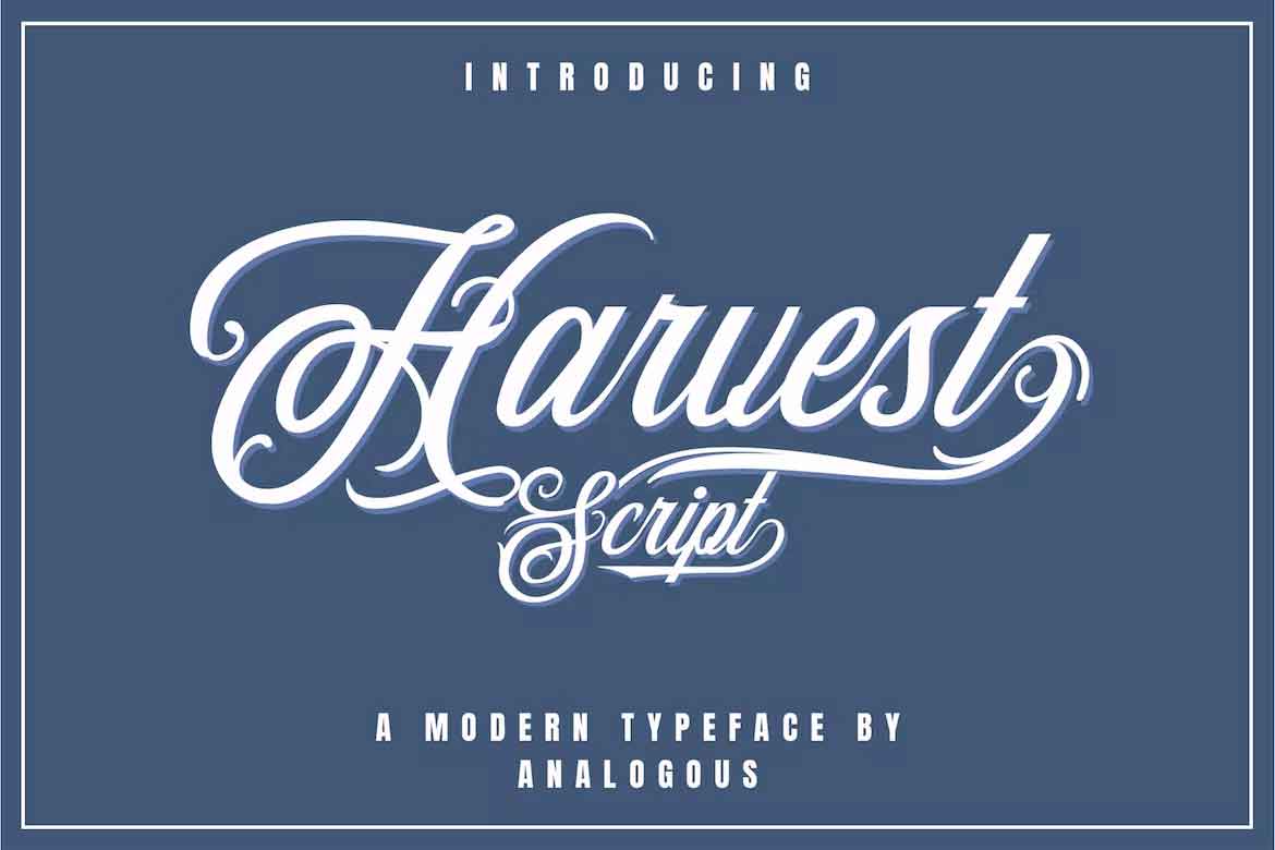 Harvest Script Font