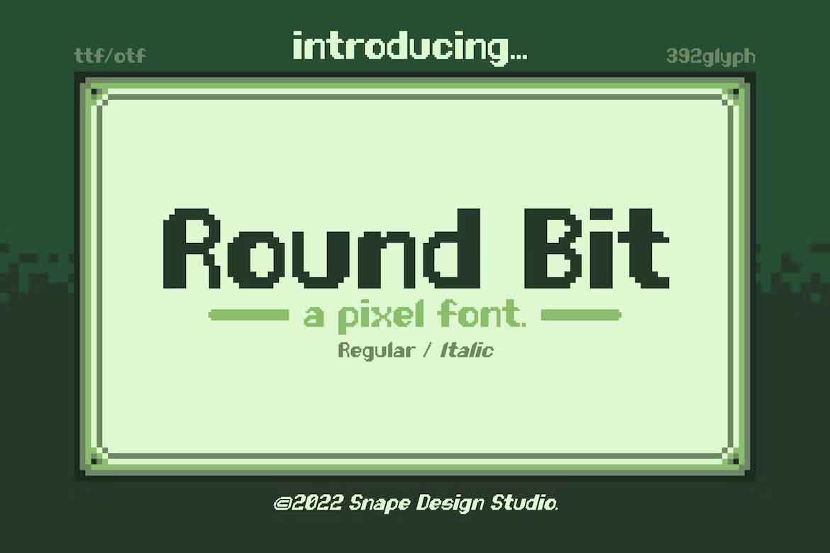 Round Bit Font